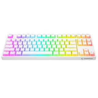 Klawiatura przewodowa Rampage TKL GHOST Huano Red Switch mechaniczna biała
