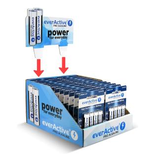 Baterie alkaliczne AA/LR6 everActive Pro Alkaline display handlowy 96 szt.