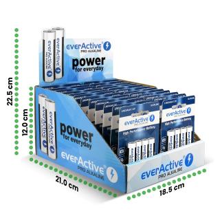 Baterie alkaliczne AAA/LR03 everActive Pro Alkaline display handlowy 96 szt.