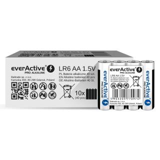 Baterie alkaliczne AA/LR6 everActive Pro Alkaline 4 sztuki