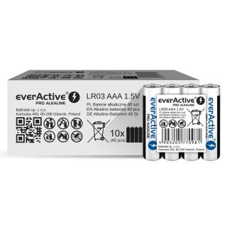 Baterie alkaliczne AAA/LR03 everActive Pro Alkaline 4 sztuki