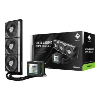 Chłodzenie wodne ASRock Steel Legend Dark 360 LCD 3x120mm