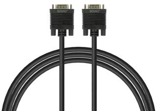 Kabel VGA (M) - VGA (M) Savio CL-202 ekranowany+2 feryty 1,8m