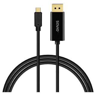 Kabel adapter Savio CL-207 USB-C do DisplayPort 1.2 2m