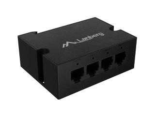 Switch niezarządzalny Lanberg 1xIN 3xOUT 1GB POE Extender DIN Rail Fast Ethernet 90W