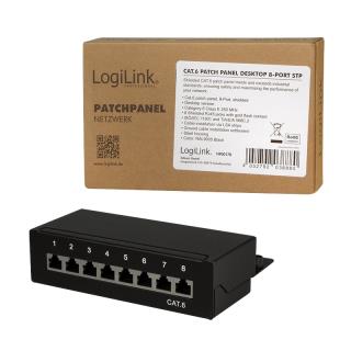 Patch panel stacjonarny LogiLink NP0017B 8x RJ45 kat.6 ekranowany