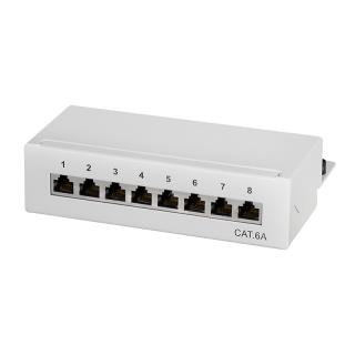 Patch panel stacjonarny LogiLink NP0018 8x RJ45 kat.6A ekranowany
