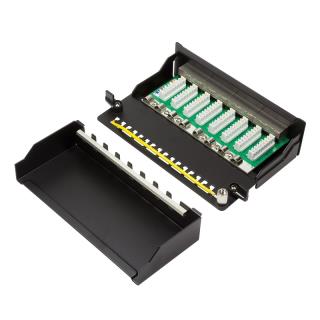 Patch panel stacjonarny LogiLink NP0018B 8x RJ45 kat.6A ekranowany