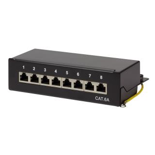 Patch panel stacjonarny LogiLink NP0018B 8x RJ45 kat.6A ekranowany