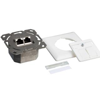 Gniazdo natynkowe/podtynkowe Cat.6 NP0039 LogiLink 2xRJ45