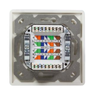 Gniazdo natynkowe/podtynkowe Cat.6 NP0039 LogiLink 2xRJ45