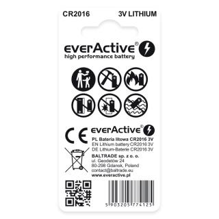 Baterie litowe CR2016 everActive blister 2 szt.