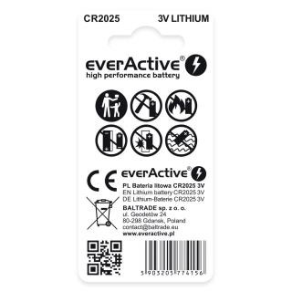 Baterie litowe CR2025 everActive blister 2szt.