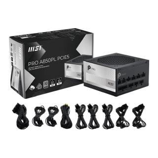 Zasilacz MSI PRO A850PL PCIE5 850W 120mm 80plus Platinum aPFC