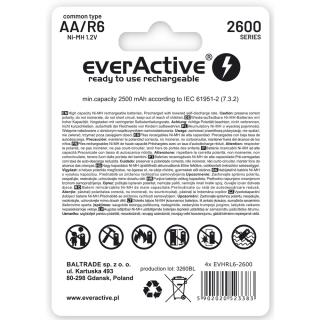Akumulatorki AA/R6 everActive Professional Line 2600 mAh 4 sztuki