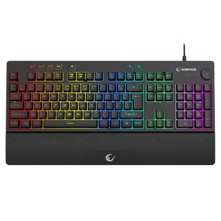 Klawiatura gamingowa Rampage KB-GX65 z podstawką Simula RGB Makro czarna