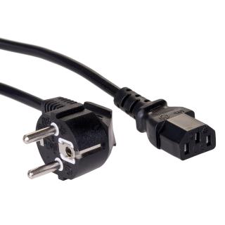 Kabel zasilający Akyga AK-PC-05A CEE 7/7 - IEC C13 250V/50Hz 10A 5m czarny - OPAK ZAST