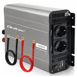 Przetwornica napięcia Qoltec MS Wave | 12V na 230V | 1500/3000W