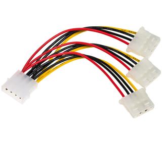 Kabel adapter Akyga AK-CA-40 Molex (M) - 3x Molex (F) 0,15m 