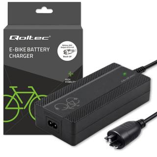 Ładowarka Qoltec do roweru e-bike 36V | 42V | 4A | wtyczka Bosch + kabel zasilający