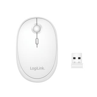 Mysz bezprzewodowa LogiLink ID0205 dwa tryby 2,4 GHz i BT 4.0, biała
