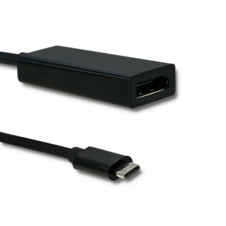 Kabel adapter Qoltec USB 3.1 typ C M / DisplayPort Żeński | 4K | 0,23m 