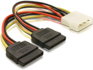 Kabel SATA Qoltec adapter POWER Molex/2xSATA 0,2m