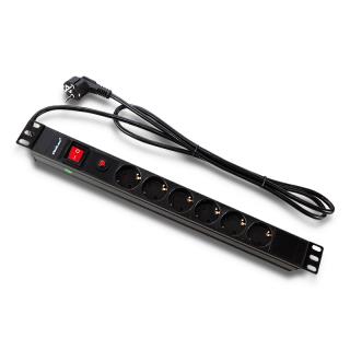 Listwa zasilająca Qoltec do RACK 19" 1U PDU CB 6xSCHUKO 2m