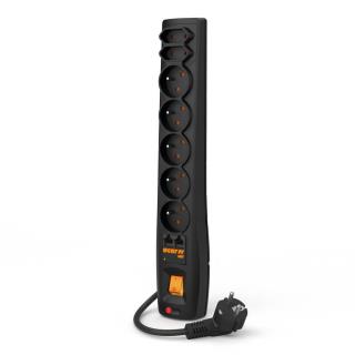 Listwa zasilająca Acar P7 NET 3,0m 7 gniazd czarna