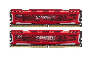 Pamięć DDR4 Crucial Ballistix Sport LT 16GB (2x8GB) 2666MHz CL16 1,2V Red