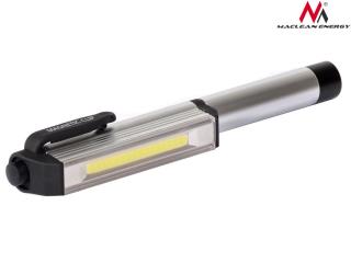 Lampa warsztatowa LED Maclean MCE121S długopis srebrno-czarny magnetyczna COB
