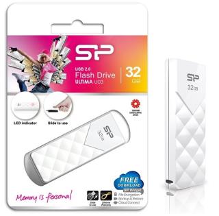 Pendrive Silicon Power 32GB Ultima U03 Diamond Cut LUX White