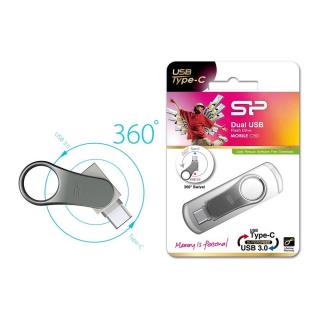 Pendrive Silicon Power C80 64GB USB 3.0 / USB-C + Type C Metal