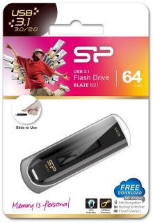 Pendrive Silicon Power Blaze B21 64GB USB 3.0 / USB 3.1  Black