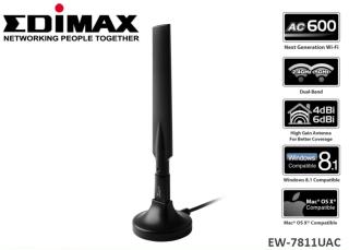Karta sieciowa Edimax EW-7811UAC USB WiFi AC600 - 4710700929865 - zdjęcie