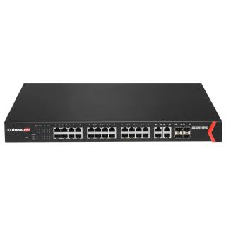 Switch zarządzalny Edimax GS-5424PLC 24x10/100/1000 PoE+ 4xSFP Combo Web Smart - 4717964702821 - zdjęcie