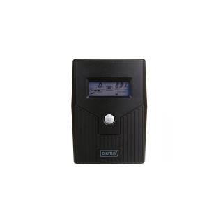 Zasilacz awaryjny UPS DIGITUS Line-Ineractive LCD, 600VA/360W, 1x12V/7Ah, AVR, 2x Schuko CEE 7/3, 2x RJ11, 1x USB 2.0 typ B
