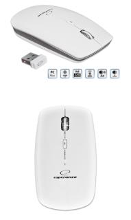 Mysz bezprzewodowa Esperanza SATURN EM120W optyczna biała