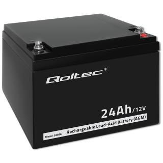 Akumulator AGM Qoltec 12V | 24Ah
