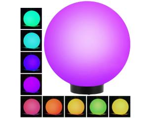 Lampa solarna GreenBlue GB165 wolnostojaca ogrodowa kula 25x25x58cm, kolorowy LED 