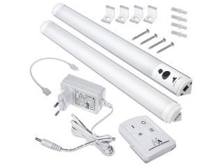 Lampka podszafkowa Maclean MCE245 lampa liniowa LED zestaw 2 moduły z pilotem i zasilaczem max 4 moduły na jednym zasilaczu 