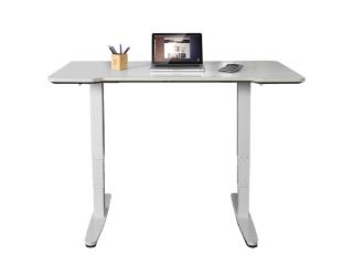 Biurko Maclean MC-830 regulacja elektryczna białe, max wysokość 130cm 120kg - bez blatu do pracy stojąco siedzącej