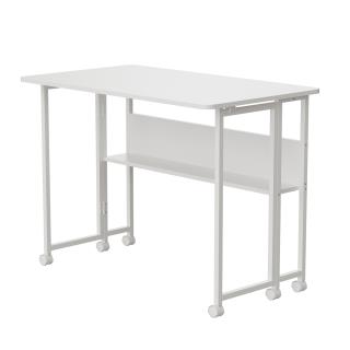 Biurko składane Maclean MC-126 W, białe, mobilne 100x58cm, max. 50kg