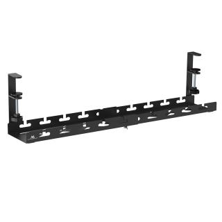 Organizer podbiurkowy na kable Maclean MC-103 W, max. obciążenie 5kg, max. 728mm, czarny