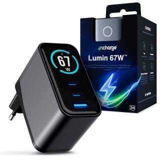Ładowarka sieciowa 3mk incharge® Lumin 67W z wyświetlaczem TFT QC 4+ PPS USB-C USB-A