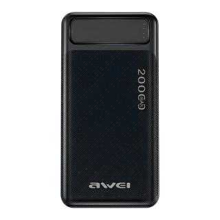 Powerbank Awei P6K 20000mAh 2xUSB 1xUSB-C 1xmicroUSB czarny