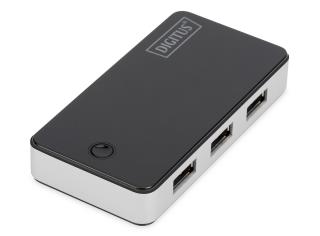 Hub USB DIGITUS DA-70231 4xUSB 3.0 aktywny czarny