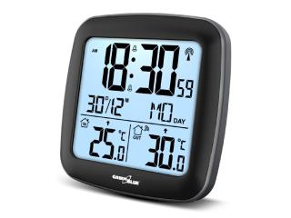 Stacja pogody bezprzewodowa GreenBlue GB542 z systemem DCF kalendarz, alarm 