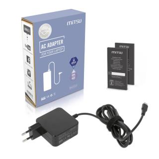 Zasilacz sieciowy Mitsu 45W USB-C, USBC, 5-20V, 2-3A (black) do notebooka