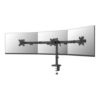 Uchwyt biurkowy na trzy monitory Neomounts DS60-600BL3 10"-27"